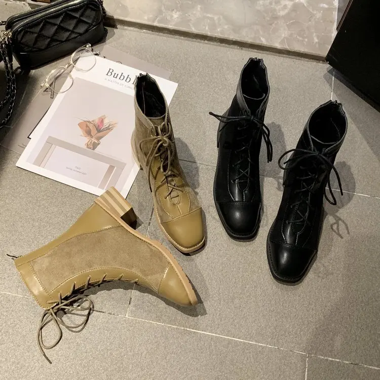 autumn fashion Korean version with thick high heel fashion female boots increased to keep warm and breathable women's shoes