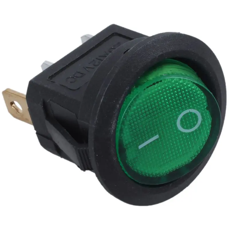 12V 16A светодиодный двухполюсный Кулисный Переключатель ВКЛ/ВЫКЛ SPST для Авто Мото лодки - Цвет: Green