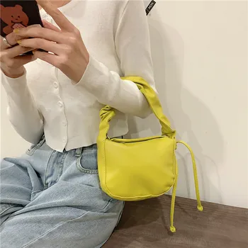 

Small Tote Bags For Women 2020 Fashion Handbags Solid Color Summer Crossbody Shoulder Bag PU Leather Lady chain Sling bag purple