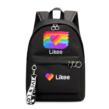 

LIKEE Video App backpack Likee Backpack Laptop Backpack School Bag for Teenage Girls boys Russian Styles Zipper Bookbag 2020 New