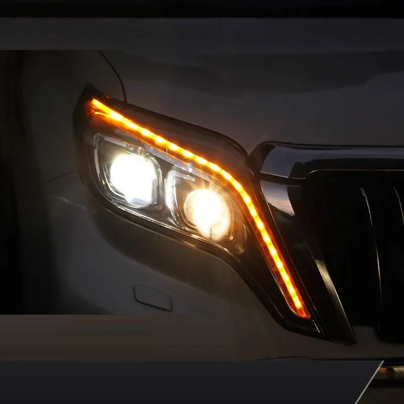Запчасти, автомобильные аксессуары, автомобильные Drl Neblineros светодиодные фары, автомобильные фары в сборе 14 15 16 17 для Toyota Prado