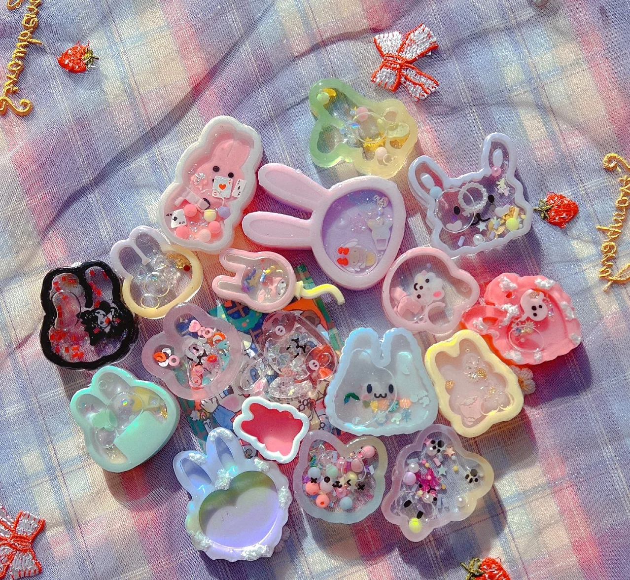 Wsy-227 3D Carino Forma Animale Sabbie Mobili Shaker Stampo A Forma Di Orso Stampo In Silicone A Forma Di Coniglio Stampo Fatto A Mano