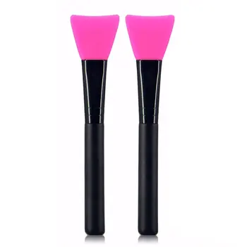 

1pc Professional Silicone Face Mask Brush Mud Mixing Brush Multi-Function Soft Hair Wooden Handle Mask Brushes Foundation Brush