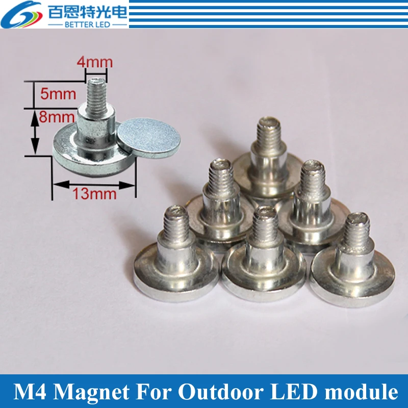 50 шт./лот M4 цилиндрический магнит для наружного светодиодного дисплея|leds 50pcs|led