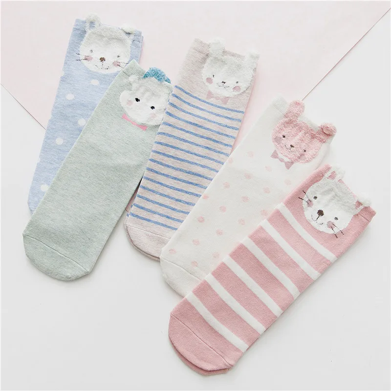 KingDeng Зимние Лодыжки Мультфильм Теплые Носки Для Женщин Kawaii Harajuku Art Розовый Милый Носок Для Девочек Корейский Стиль Женщины Streetwear