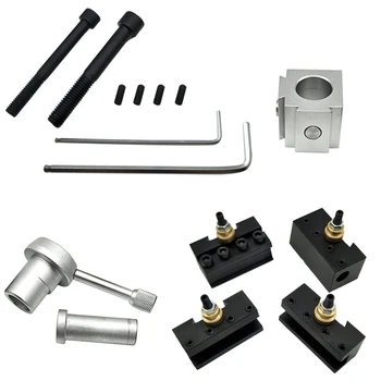 

Mini CNC Quick Change Tool Lathe Tool Holder Post Cutter Holder Screw Kit Set Boring Bar Turning Facing Holder Wrench