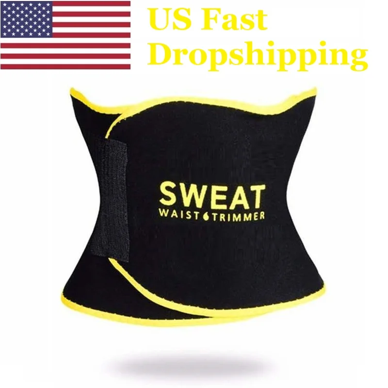 

US Dropshipping Sweat Waist Trimmer Belt Weight Loss Fitness Sport Accessories Adjustable Exercise Body Waist Trainer S M L XL