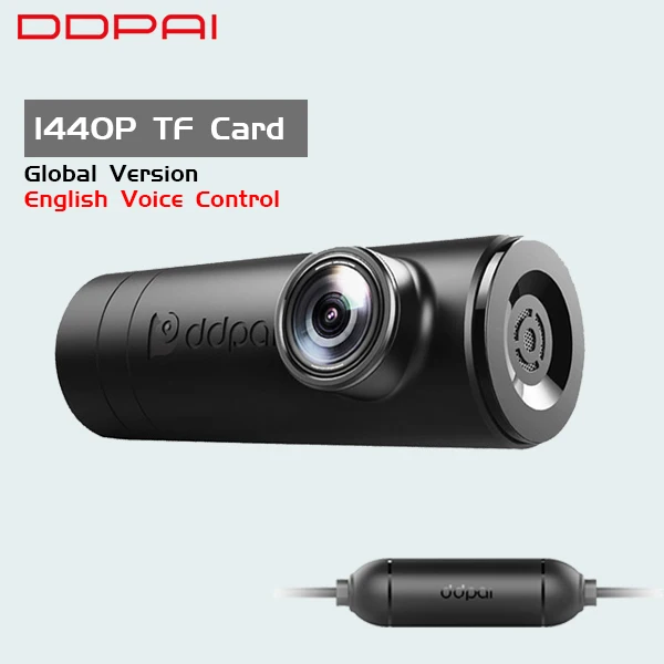 Add IPS KITS Глобальная версия DDPai Mini2P видеорегистратор 1440P Встроенная супер емкость камеры интерфейс питания фронтальная запись - Название цвета: Add IPS KITS