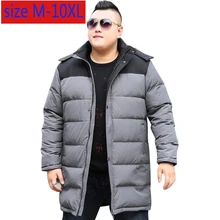 Новое поступление модный пуховик мужской длинный толстый очень большой бюст 170 см теплое пальто тренд Повседневный размера плюс M4XL5XL6XL7XL8XL9XL10XL
