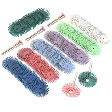 1 дюйм набор радиальных щетинных дисков абразивная щетка 1/" 3 2,35 мм детали хвостовика полировочное колесо для Dremel аксессуары для вращающихся инструментов