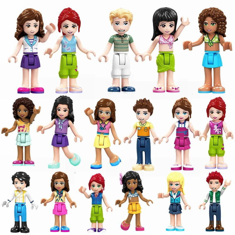 Action Figures Construction-Toys Assemble Girl Friends Mia-Olivia Children Martina Ce