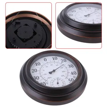 

Vintage Thermometer Hygrometer Large Scale ℃ ℉ Display Humidity Monitor