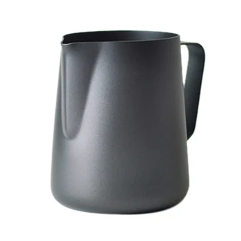 

Black Non-Stick Coating Coffee Mug Cup Jug Stainless Steel Espresso Milk Coffee Frothing Jug Tamper Cup Mug 600Ml