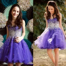 Горячая Распродажа, платья для выпускного вечера с бисером, милое платье с молнией на спине, короткое Тюлевое платье для выпускного