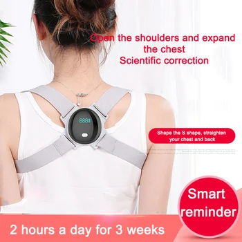 

Smart Back Posture Corrector LCD Display Shoulder Correction Belt with Vibration Reminder for Adult Students to Correct Spine