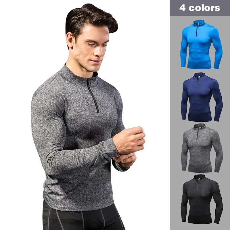 2021RunningShirtMensLongSleevedFitnessSlimTopMens