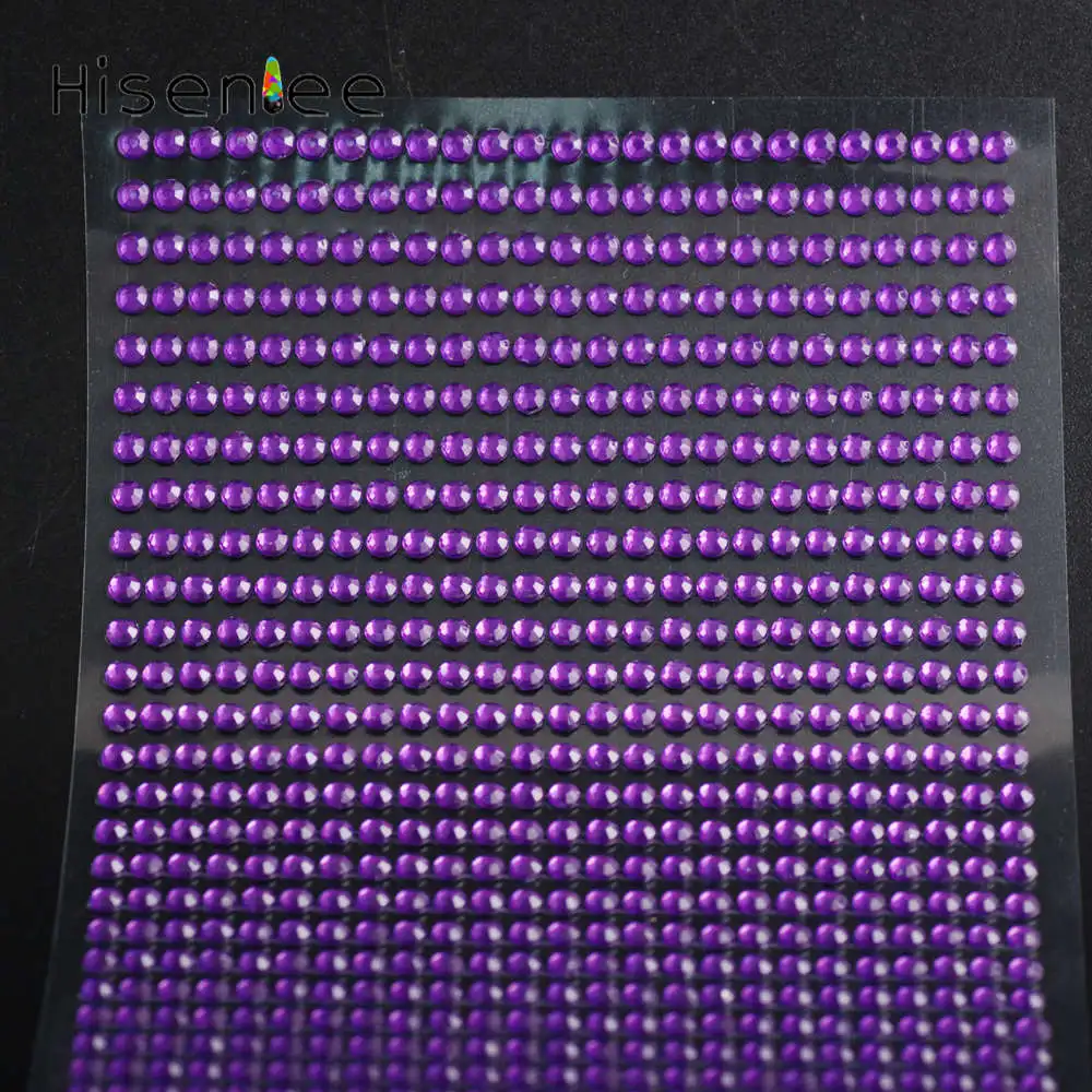 Violet 3 мм 750 шт./компл. акриловый бутик круговой Flatback 12 цветов блестящие хрустальные стразы стикер s стикер на стену автомобильный стикер - Цвет: Violet