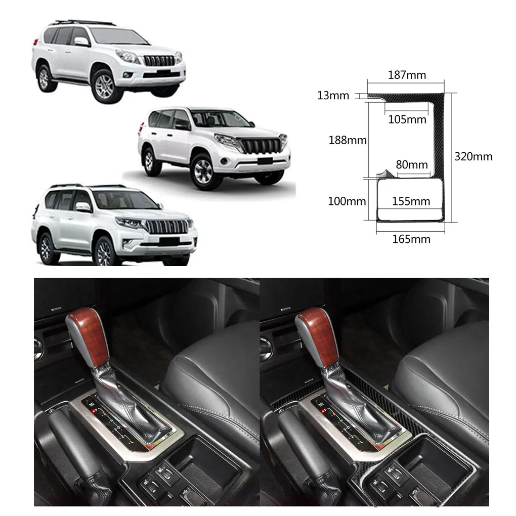 Замена для Land Cruiser Prado 2010- панель из углеродного волокна Защитная Наклейка Декор зеркало заднего вида и 2 шт
