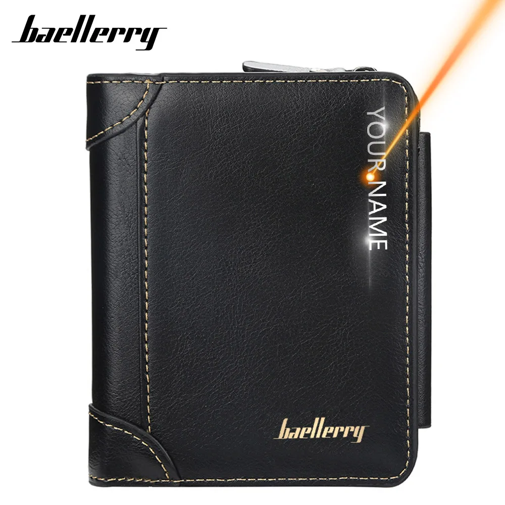 2022 New Leather Men Wallets High Quality Zipper Short Desigh Card Holder Male Purse Vintage Coin Holder Men Wallets 2