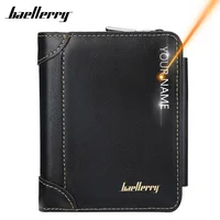 2022 New Leather Men Wallets High Quality Zipper Short Desigh Card Holder Male Purse Vintage Coin Holder Men Wallets 2