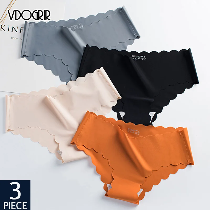 

Трусы женские бесшовные, шелковые, 3 шт./лот