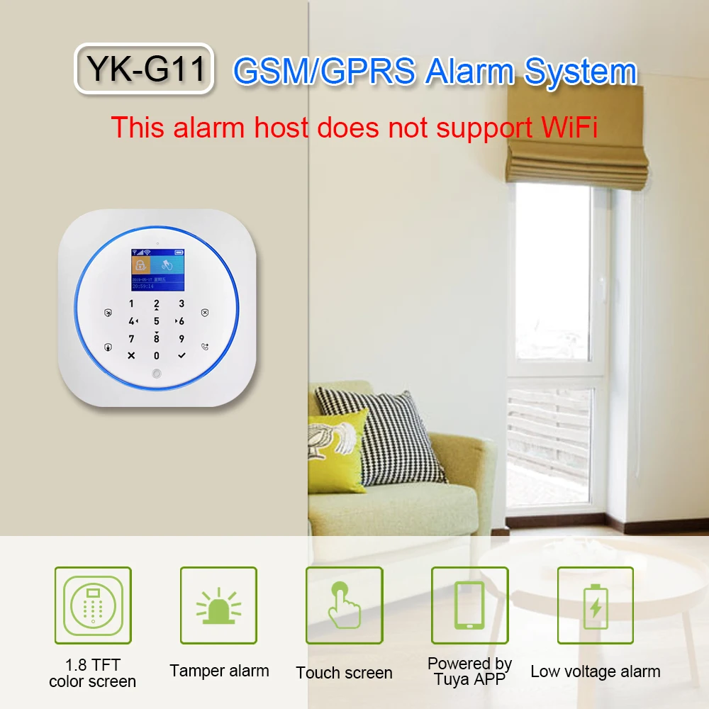 Tuya 433 МГц GSM WiFi беспроводная домашняя охранная и охранная сигнализация с датчиком движения PIR/датчик двери/Сирена комплект сигнализации