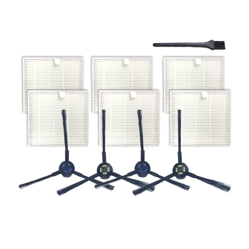 

1 Set Robot Vacuum Cleaner Parts Side Brushes +Filter Net for Chuwi Ilife V8S V80 Robotic Cleaner Side Brush Filter Set