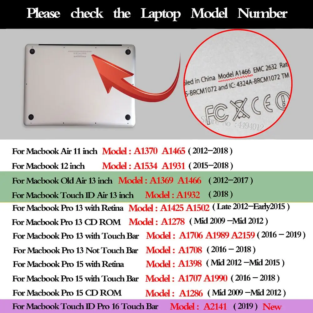 Case for Macbook model new list 拷贝