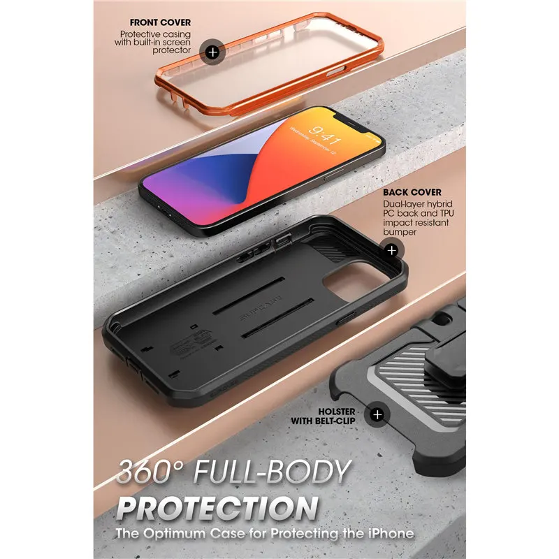 Für iPhone 12 Mini Fall 5,4 zoll (2020) SUPCASE UB Pro Full-Körper Robuste  Holster Abdeckung mit Gebaut-in Screen Protector & Ständer - AliExpress