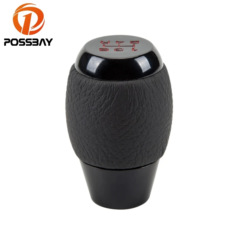 Posbay, 5 скоростей, алюминиевый сплав, кожа, авто, замена, ручная ручка переключения передач, ручка переключения передач, головка переключения для большинства автомобилей