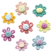 10 шт Шерсть ручной работы Хлопок Веревка цветок аксессуары для изготовления поделок заколки для волос Декор одежды, 10Yc8812