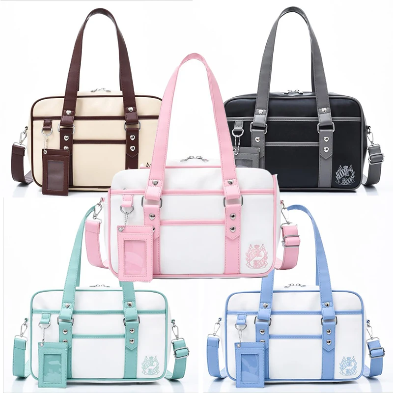 Lovely Japanese School Students Bags Jk Bag Pu Leather Girl Briefcase