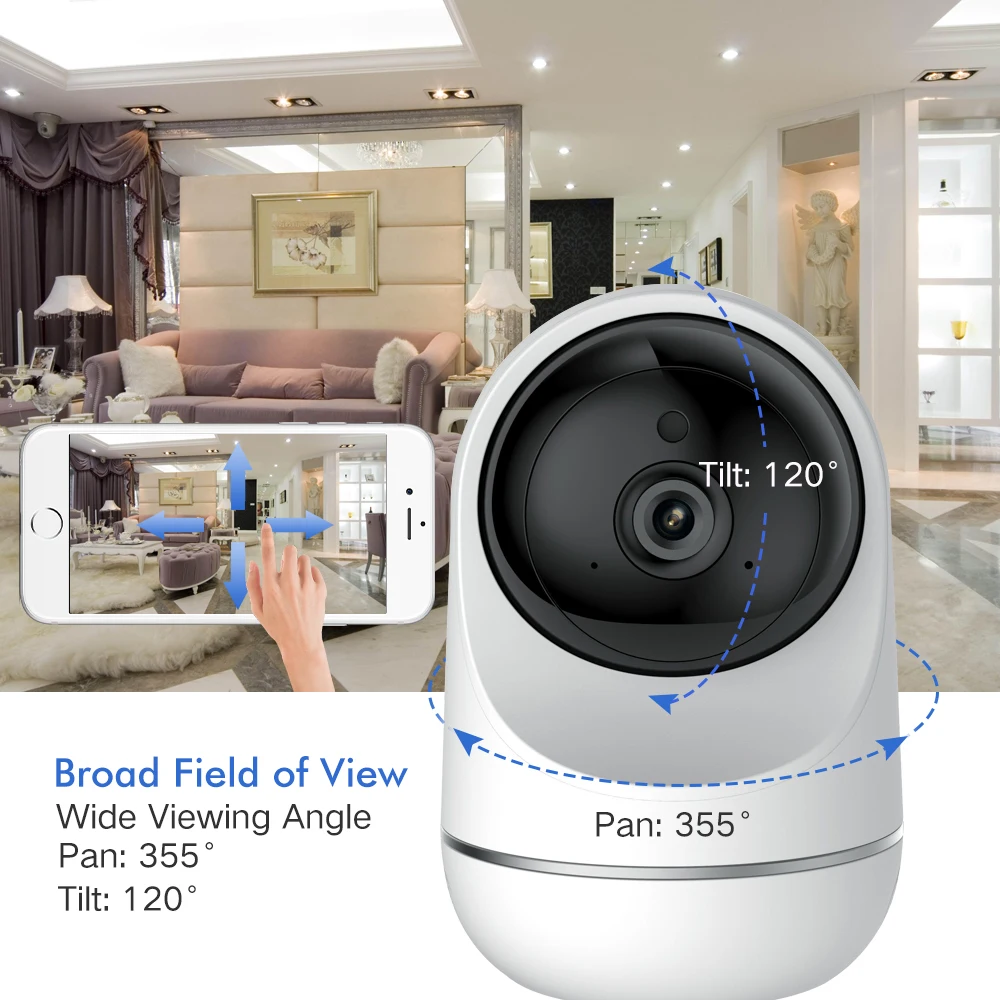IP камера YI 1080P купольная Беспроводная с поддержкой Wi Fi и функцией ночной