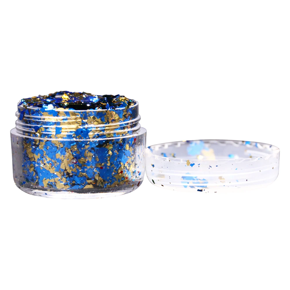 Imitation Gold Foil Flakes Blue Gold leaf Fragments Colorful Alloy Foil Flakes for Nail Decoration Painting Arts Craft Paper-gold leaf paper,imitation foil paper,craft paper,nail decoration,imitation gold leaf sheets,foil paper,handmade craft paper,handmade paper,diy craft materials