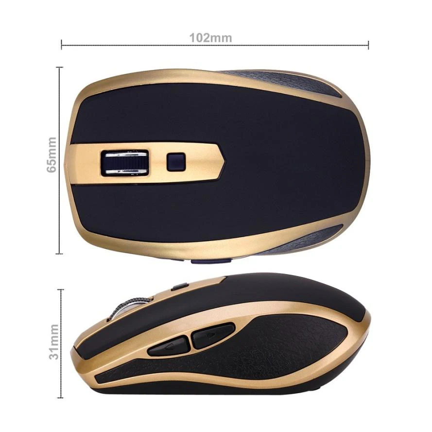 Fashion Mouse Rechargeable Wireless Mini Bluetooth 3.0 1600Dpi Optical Gaming Mouse Mice For Computer Laptop Notebook Game
