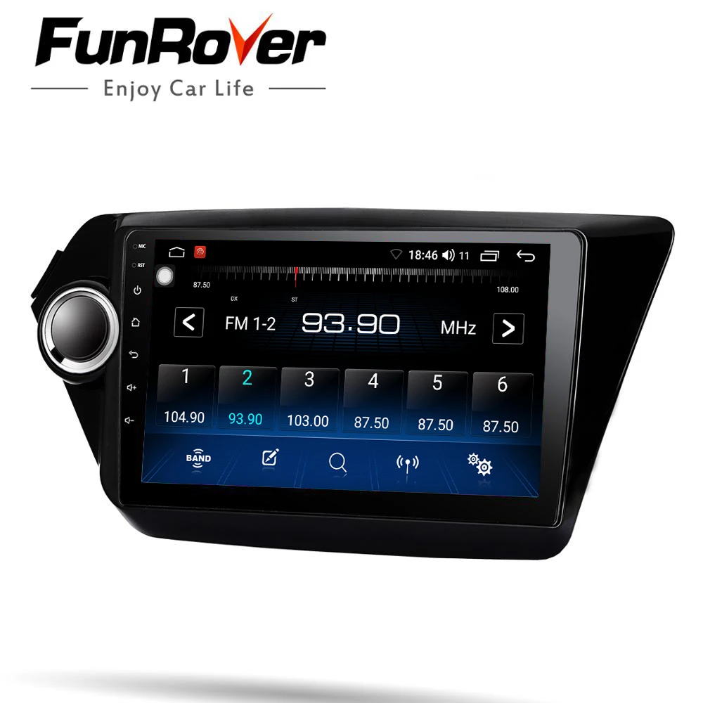 Funrover 2.5D IPS android 10 0 автомобильный dvd для kia Rio k2 2010 2011 2012 2013 2014 2015 2016 gps навигация