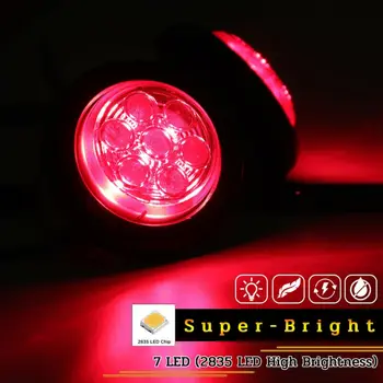 

Side Light Marker Clearance Light 24V 4X 2 Inch LED Round Truck Newest