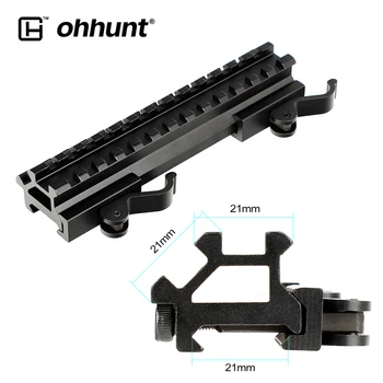 

Weapon Quick Detach System Scope Mount Picatinny Weaver Side Double Rail Riser Base With Lever Lock For Tactical Rifle Scope