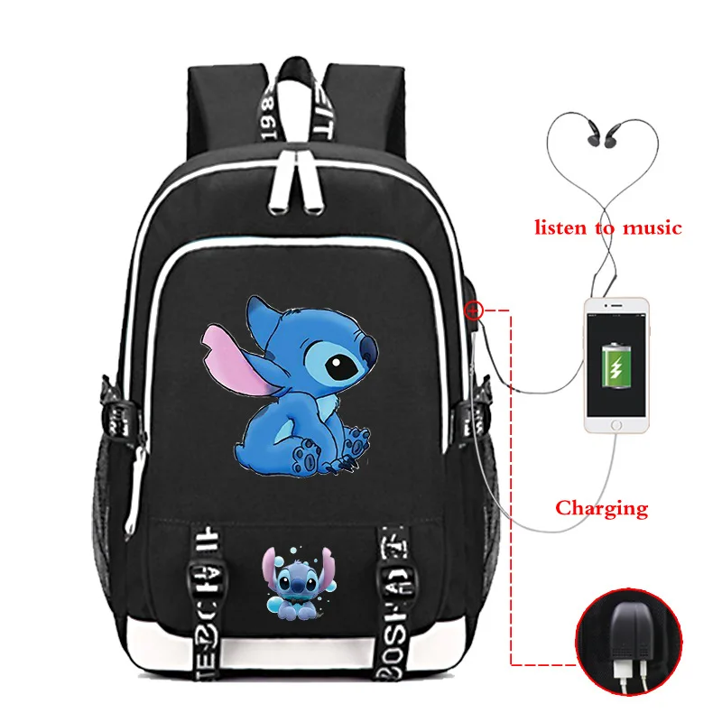 USB Charing Mochila стежка сумки школьный портфель с анимэ Путешествия стежка рюкзаки школьные рюкзаки для подростков девочек Sac Dos рюкзак для ноутбука - Цвет: 11