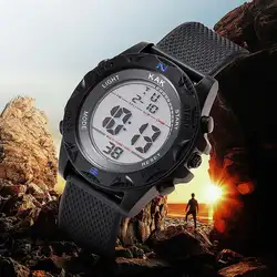 KAK Новые Модные Простые повседневные водонепроницаемые цифровые уличные спортивные наручные часы для мужчин и женщин, секундомер