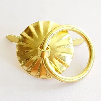 

50pcs 1.9cm Gold Brass Color Metal Handle Small Wholesale Little Tin Drawer Casket Wooden Box Case Door Fix Factory Direct Sale