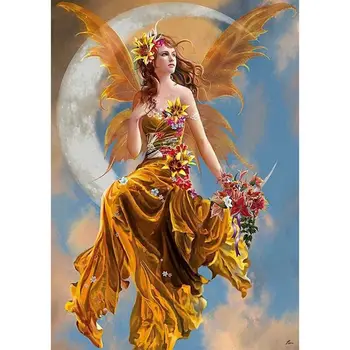 

5D DIY Diamond Painting kit Embroidery Cross Stitch Kit Arts Home Wall Decor Craft (Orange)