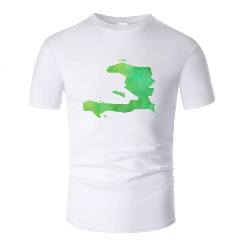 Men-White Персонализированные классические haiti футболки мужские размера плюс 3xl 4xl 5xl оригинальные мужские футболки хлопок с круглым вырезом - Цвет: Men-White