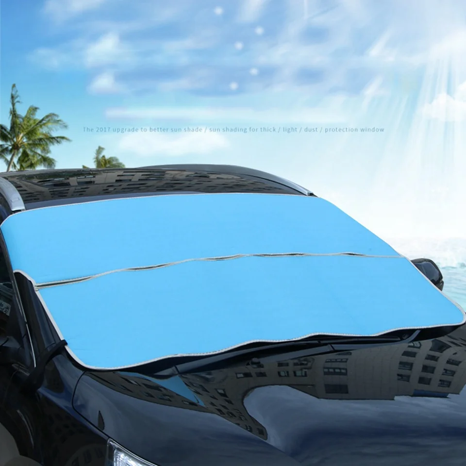 

2 in1 Car Windscreen Anti Frost Winter Sun Block Heat Protection Cover Camping Mat HJ-7