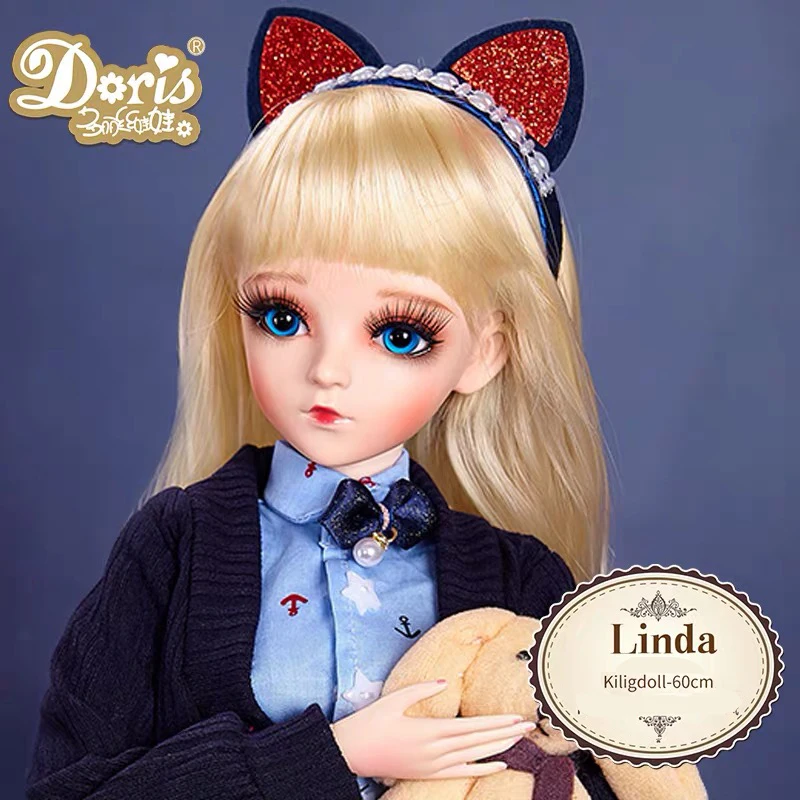 BJD кукла, 18 шаров, шарнирная кукла, 3D глаза, 1/3 BJD, кукла 60 см, куклы для девочек, игрушки, длинный парик, волосы для девочек, рождественский подарок - Цвет: 8