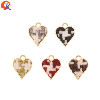 

Cordial Design 100Pcs 11*14MM Jewelry Accessories/DIY Charms/Hand Made/Fabric Effect/Jewelry Making/Heart Shape/Earring Findings