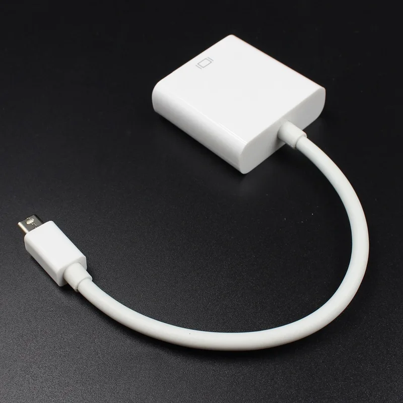 Для MacBook Air Pro IMAC Mac Mini мини дисплейный порт для интерфейса Thunderbolt порт дисплея Mini DP к VGA кабель адаптер 1080P(белый