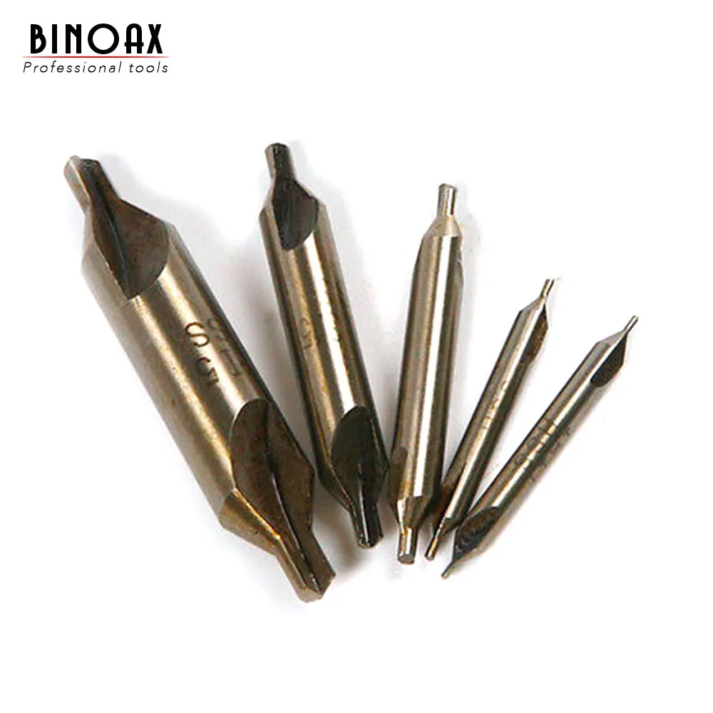 Комбинированные центральные сверла Binoax 5 шт./компл. HSS зенкеры 60 градусов набор