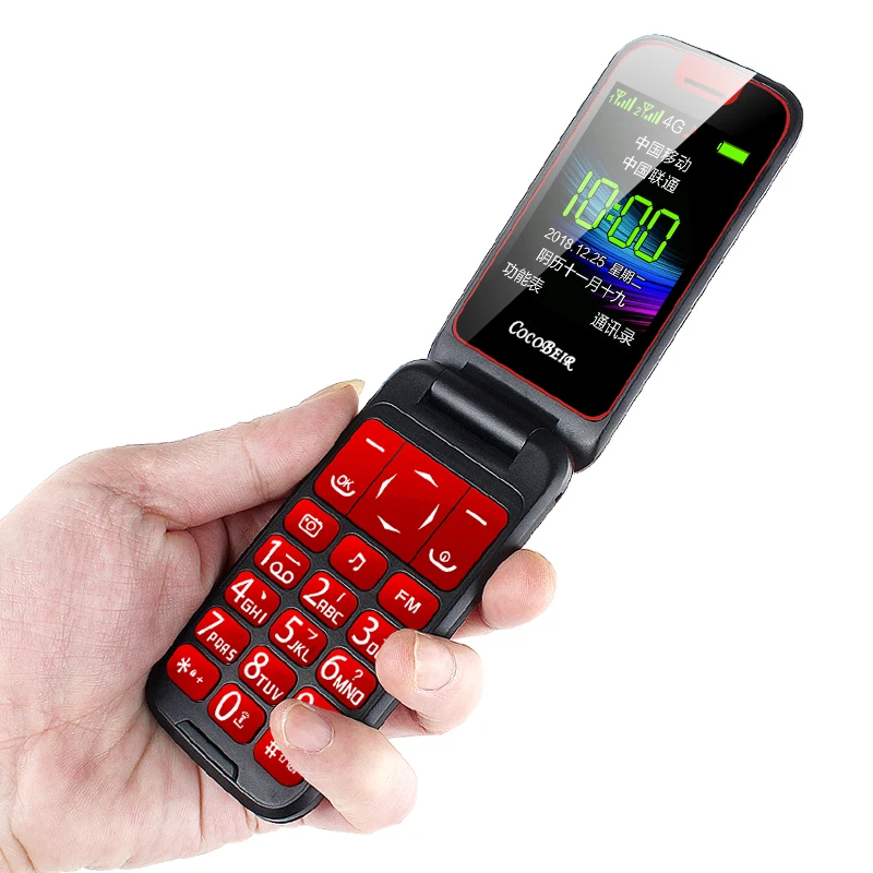Откидной многофункциональный мобильный телефон для пожилых людей, двойной дисплей, две sim-карты, большой ключ, большой шрифт, сильный вибрационный мобильный телефон для пожилых людей, WCDMA 3g