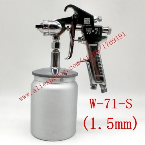 Suction type 1.5mm High-end pro W-71 пистолет-распылитель 1,0/1,3/1,5/1,8 мм прозрачный пальто лак воздуха Пистолет Краски регулировки 30 см ширина пистолет для распыления краски - Цвет: Suction type 1.5mm